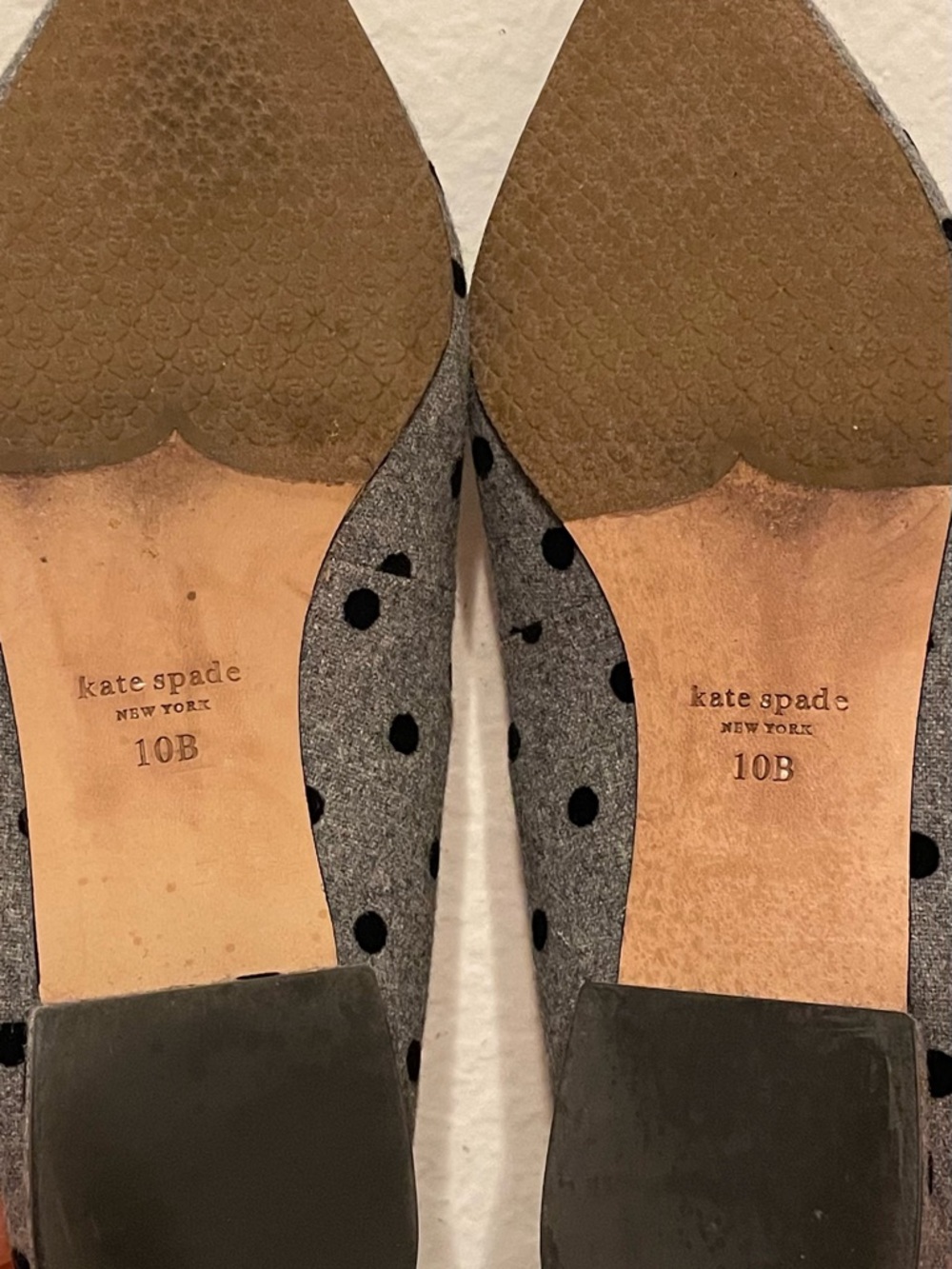 kate spade Gray Felt Polka Dot Slingback Mules - Picture 7 of 7